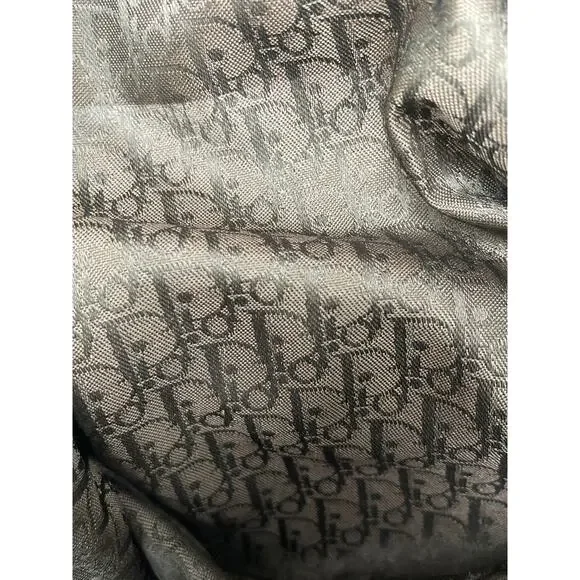 Christian Dior Cannage D Charm Gray Drawstring Shoulder Bucket Bag Handbag OS - Picture 16 of 16